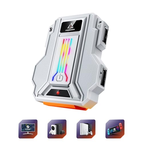 AIMZENIX Keyboard Mouse Adapter for Multi-Platform Gaming - White