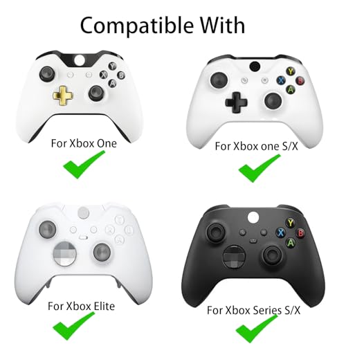8PCS Thumbstick Replacement Kit for Xbox Controllers (Black)