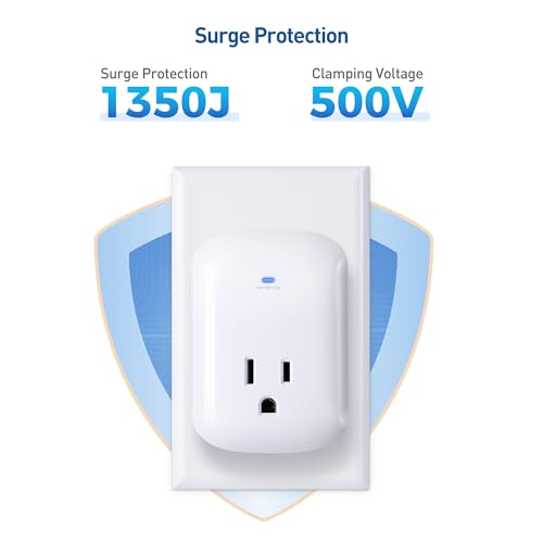 Single Outlet Surge Protector for Electronics