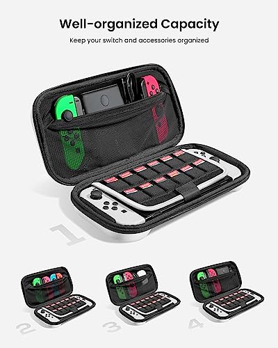 tomtoc Nintendo Switch/OLED Carrying Case, 12 Game Cartridges