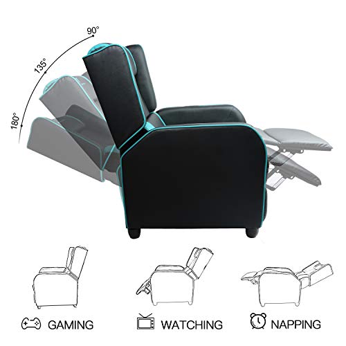 VIT Gaming Recliner Chair - Racing Style, Teal