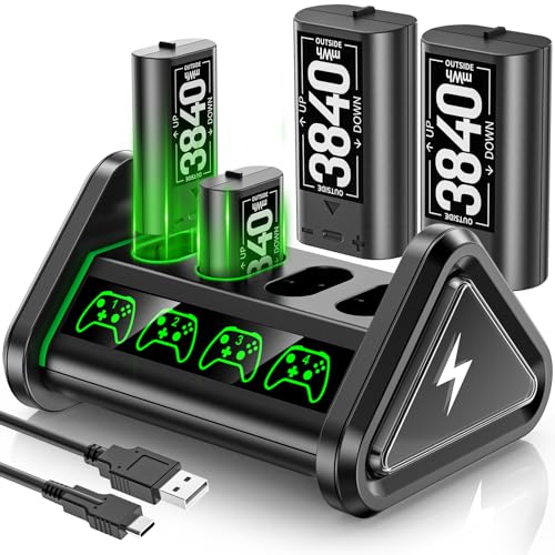 Xbox Controller Battery Pack with Charger Station- Fantasy Gaming