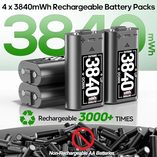 Xbox Controller Battery Pack with Charger Station- Fantasy Gaming