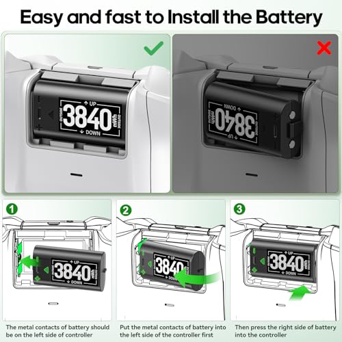 Xbox Controller Battery Pack with Charger Station- Fantasy Gaming