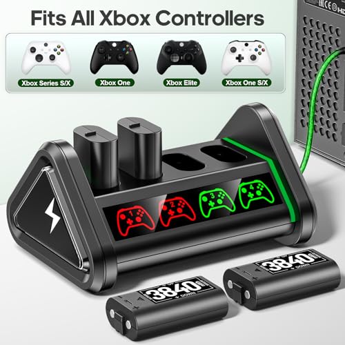 Xbox Controller Battery Pack with Charger Station- Fantasy Gaming