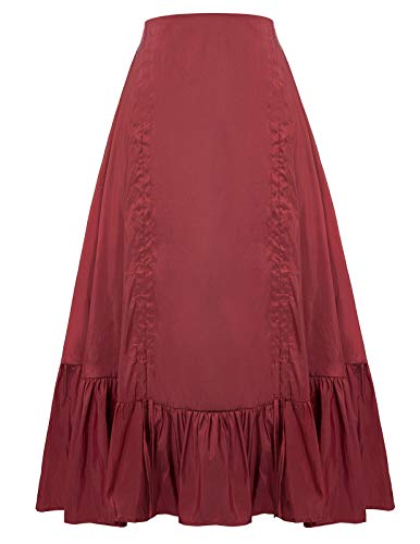 Scarlet Darkness Steampunk Skirt Victorian Pirate Costume Women