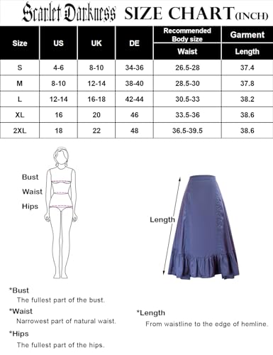 Scarlet Darkness Steampunk Skirt Victorian Pirate Costume Women