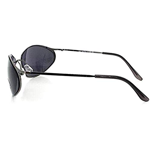 PLOPLO NEO Matrix Inspired Wire Frame Sunglasses Gray