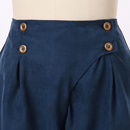 GRACEART Women's Renaissance Pirate Suede High Waist Pants