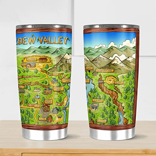 Stardew Valley Map Insulated Stainless Steel Tumbler