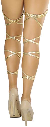Golden Goddess Festival Lame Leg Garter Wraps