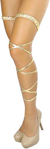 Golden Goddess Festival Lame Leg Garter Wraps