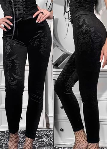Nihsatin Gothic Velvet High Waist Leggings