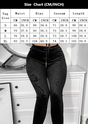 Nihsatin Gothic Velvet High Waist Leggings
