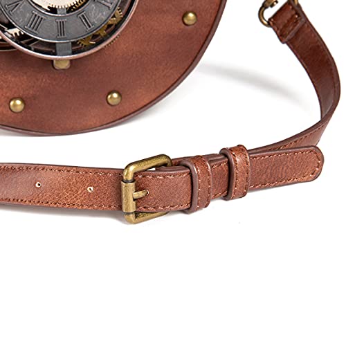 Steampunk Retro Leather Messenger Bag for Women