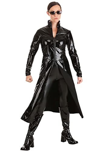 Matrix Trinity Long Black Jacket for Women's Cosplay