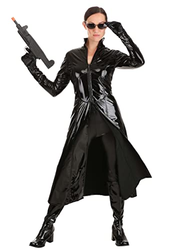 Matrix Trinity Long Black Jacket for Women's Cosplay