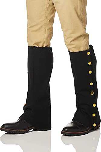 Steampunk Suede Spats Costume Accessory, Black