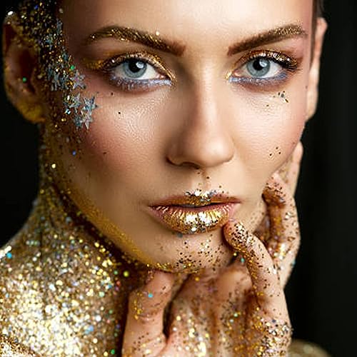 Golden Body Glitter for Music Festival Goddesses