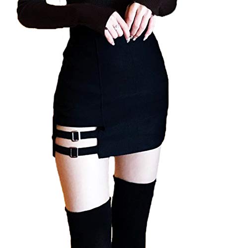 Gothic Punk High Waist Asymmetrical Mini Skirt