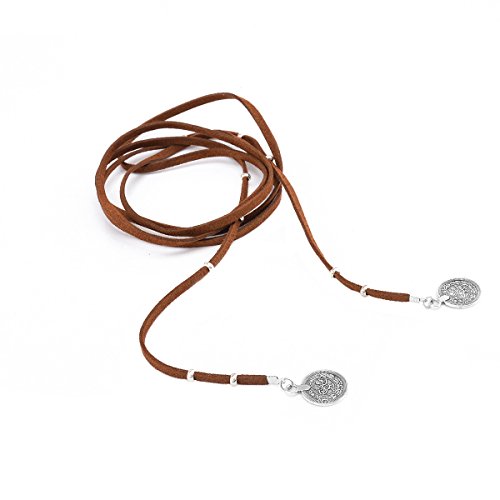 Kercisbeauty Boho Brown Velvet Choker with Tassels