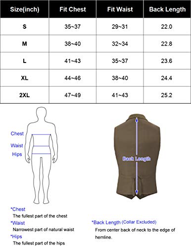 Vintage Wool Tweed Vest for Men in Coffee