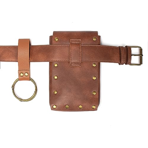 Steampunk Leather Belt Pouch for Renaissance Cosplay