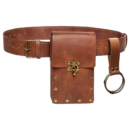 Steampunk Leather Belt Pouch for Renaissance Cosplay