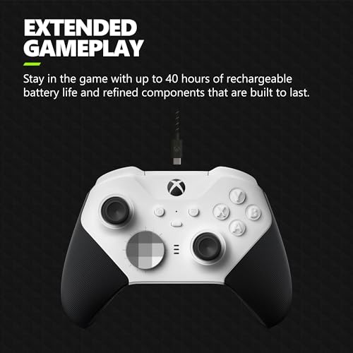 White Xbox Elite Gaming Controller for Various Platforms