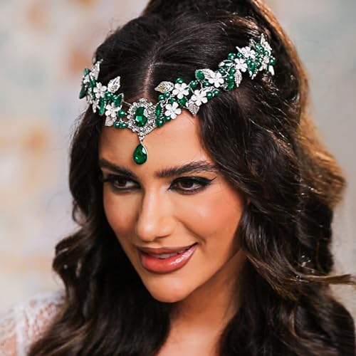 Banatra Rhinestone Bride Crowns Silver Flower Fairy