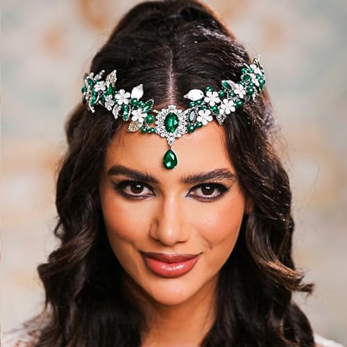 Banatra Rhinestone Bride Crowns Silver Flower Fairy