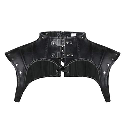 Charmian Steampunk Gothic Leather Pauldron Costume Shrug