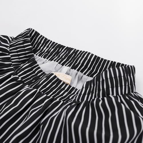 Vintage Gothic Victorian Stripes Skirt Renaissance Style Black