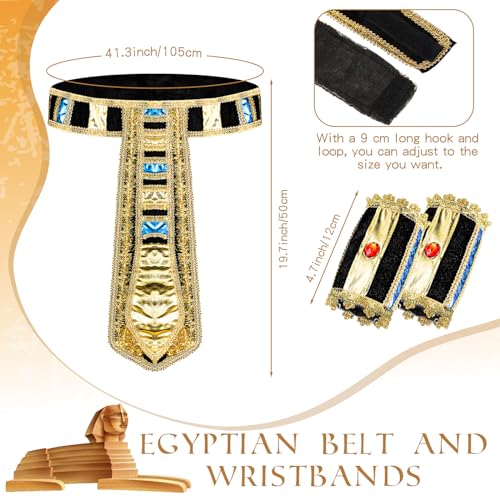 Egyptian Goddess Costume Accessories Set with Multicoloured Beads
