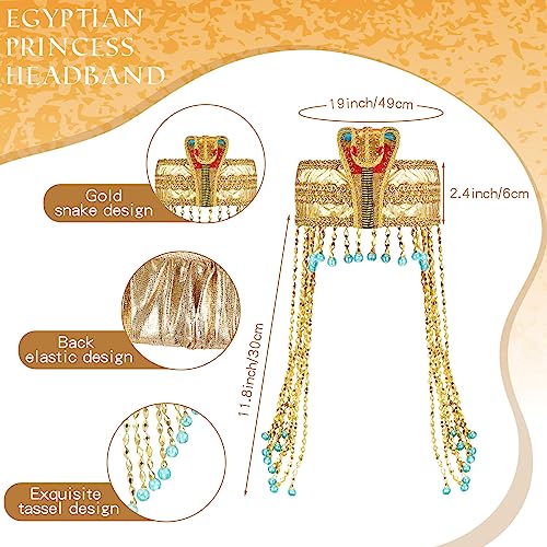 Egyptian Goddess Costume Accessories Set with Multicoloured Beads