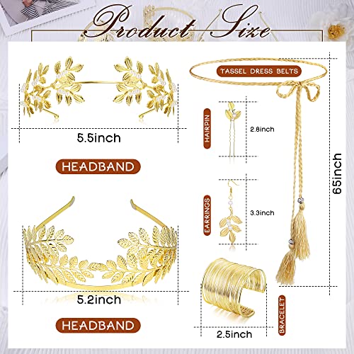 Golden Laurel Goddess Costume Accessory Set - 14pcs