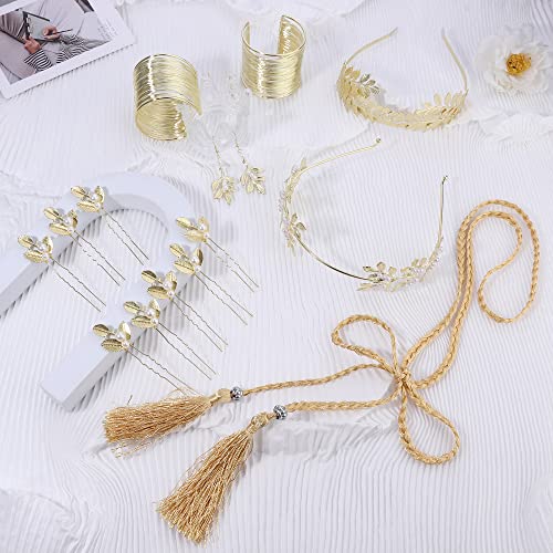 Golden Laurel Goddess Costume Accessory Set - 14pcs