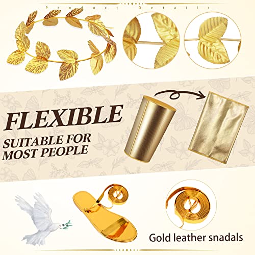 Golden Greek Goddess Costume Set with Accessories