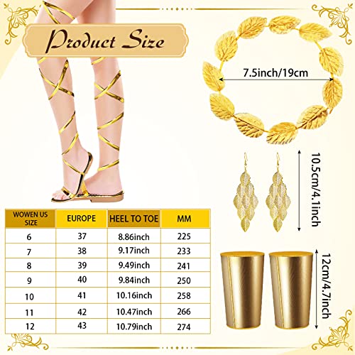 Golden Greek Goddess Costume Set with Accessories