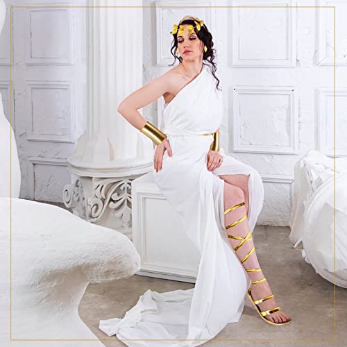 Golden Greek Goddess Costume Set with Accessories