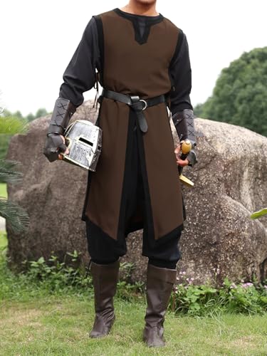 Men's Medieval Knight Tabard Halloween Costume Robe