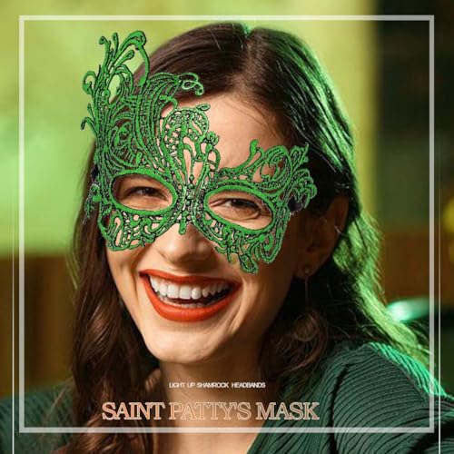Green Venetian Mask for Women 
