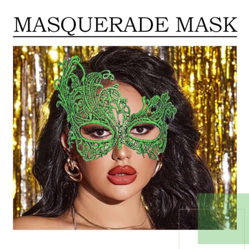 Green Venetian Mask for Women 