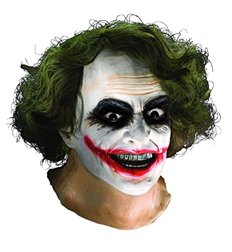 The Dark Knight Adult Joker Latex Mask With Hair
