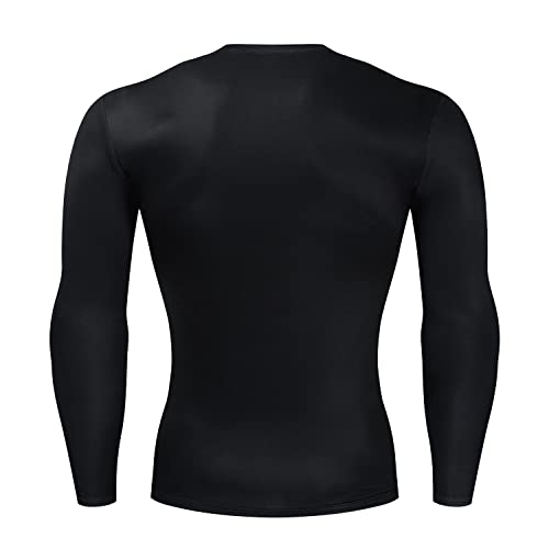 Superhero 3D Print Compression Shirt for Men, Black