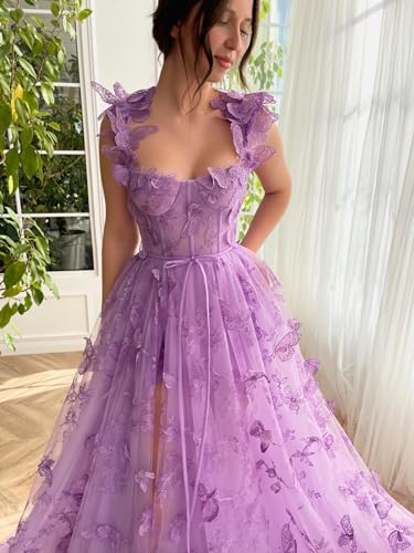 Flower Lace Gothic Ball Gown for Formal Events
