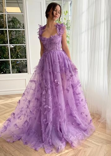 Flower Lace Gothic Ball Gown for Formal Events