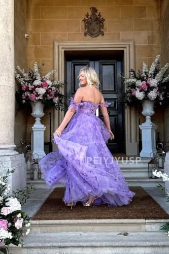 Flower Lace Gothic Ball Gown for Formal Events