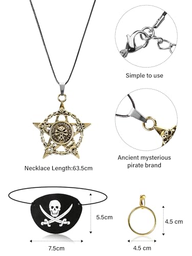 Pirate Captain Costume Set for Women and Men