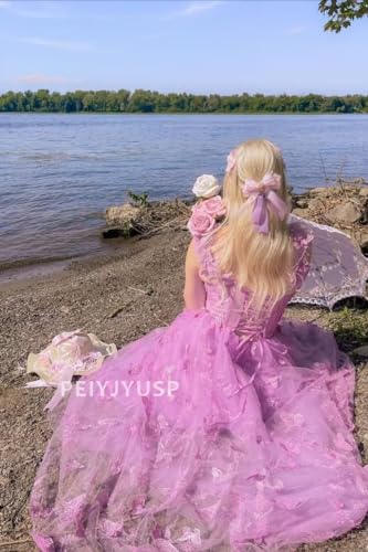 Flower Lace Gothic Ball Gown for Formal Events